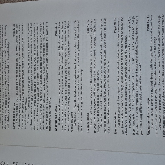 70s PATTERN BLOCKS ACTIVITIES A Math Manipulatives Workbook HOMESCHOOL Grade 4-6 - Picture 7 of 12